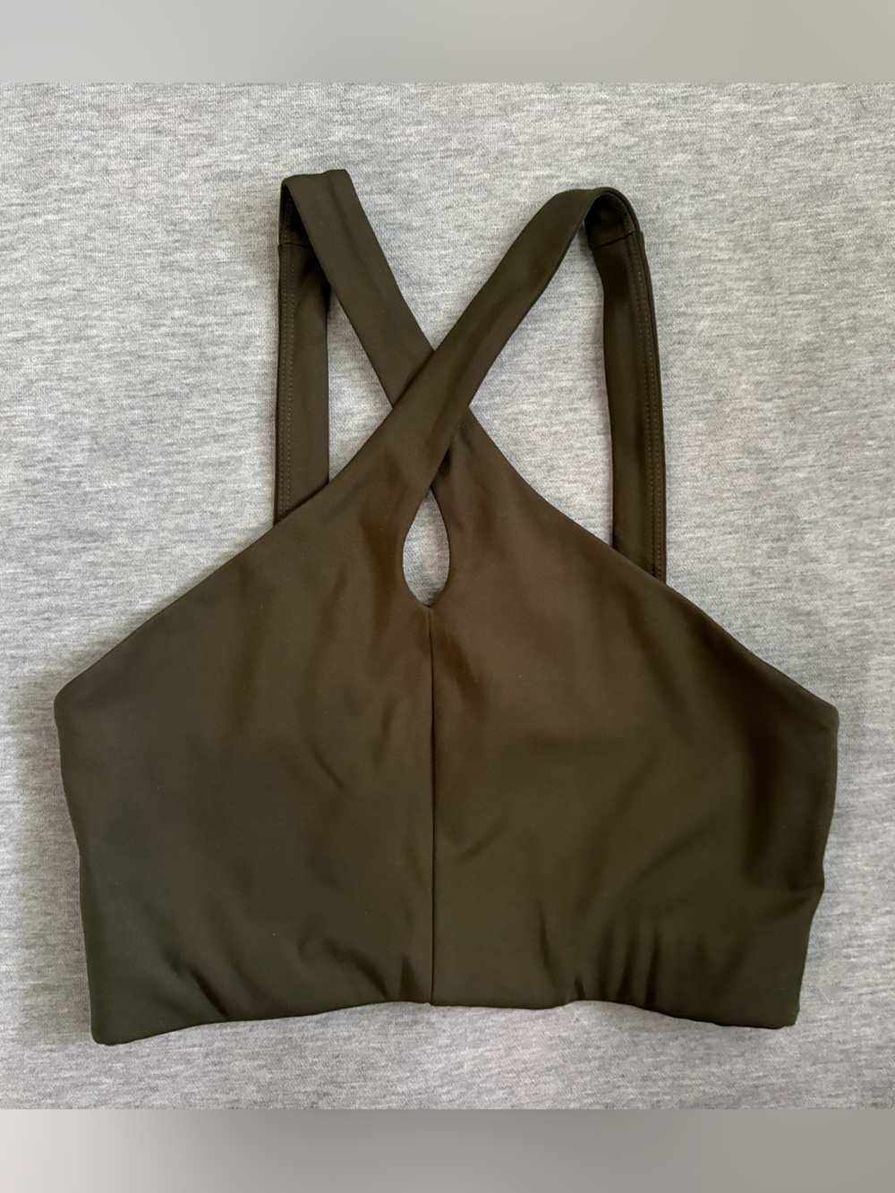 girlfriend collective Slate Gray Crossback Sports Bra